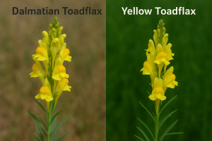 Dalmatian Toadflax VERSES Yellow Toadflax