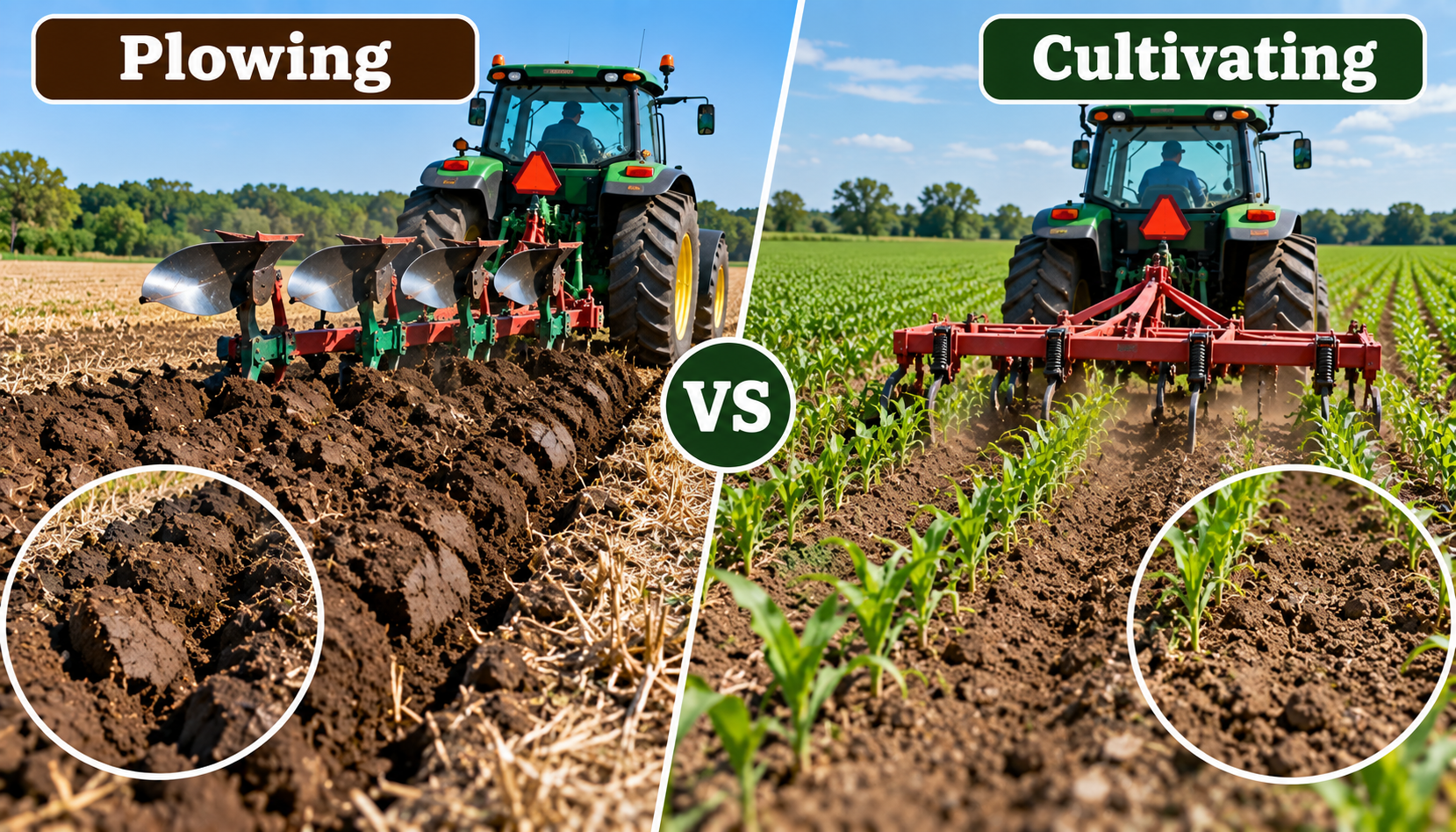 Plowing vs Cultivating
